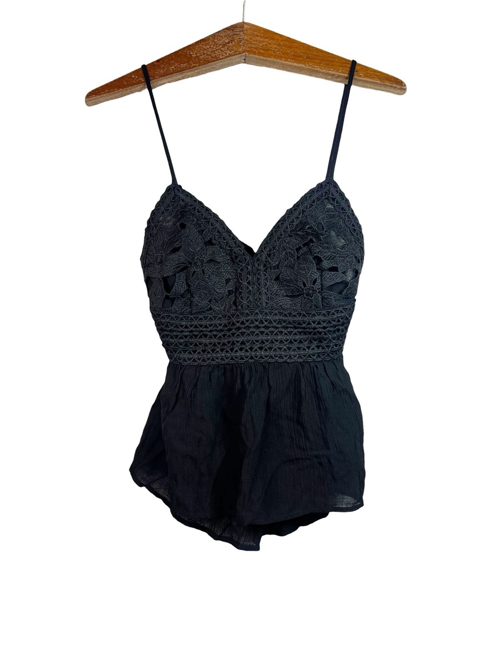 Shyanne Women’s Crochet Lace Floral Bustier Tank Western Festival Size S NWT